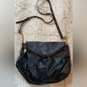 Juicy Couture Black Shoulder Bag with Gold Hardware